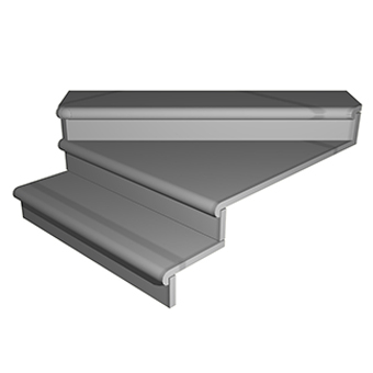 Slab risers and bullnose treads